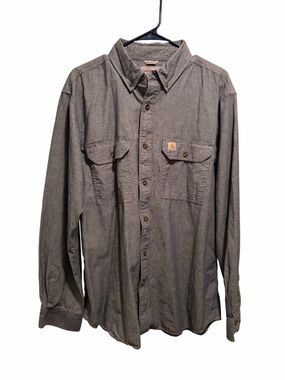 Carhartt Men's Long-Sleeve Button-Down Shirt. Relaxed Fit. Size large